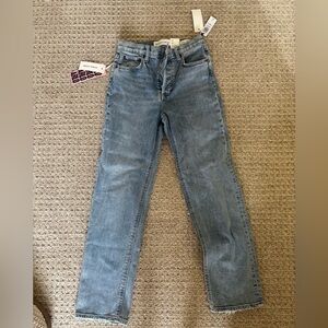 Aritzia High Rise Light Blue Jeans